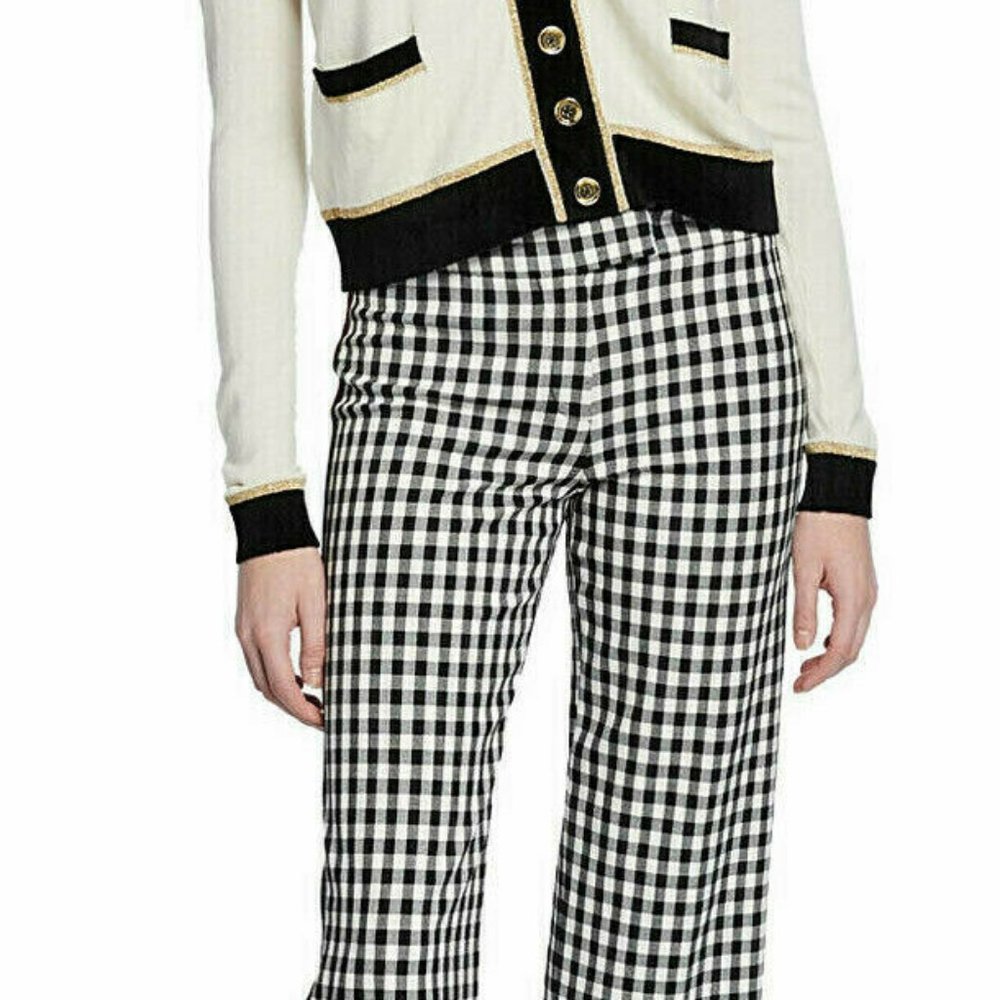 $395 Derek Lam 10 Crosby Trousers Tuxedo Stripes